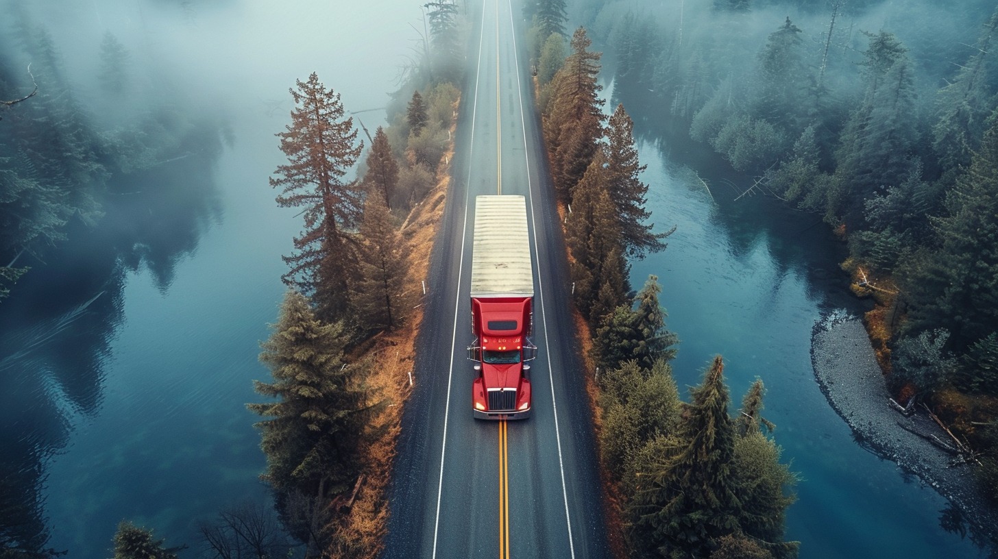 truck on the highway