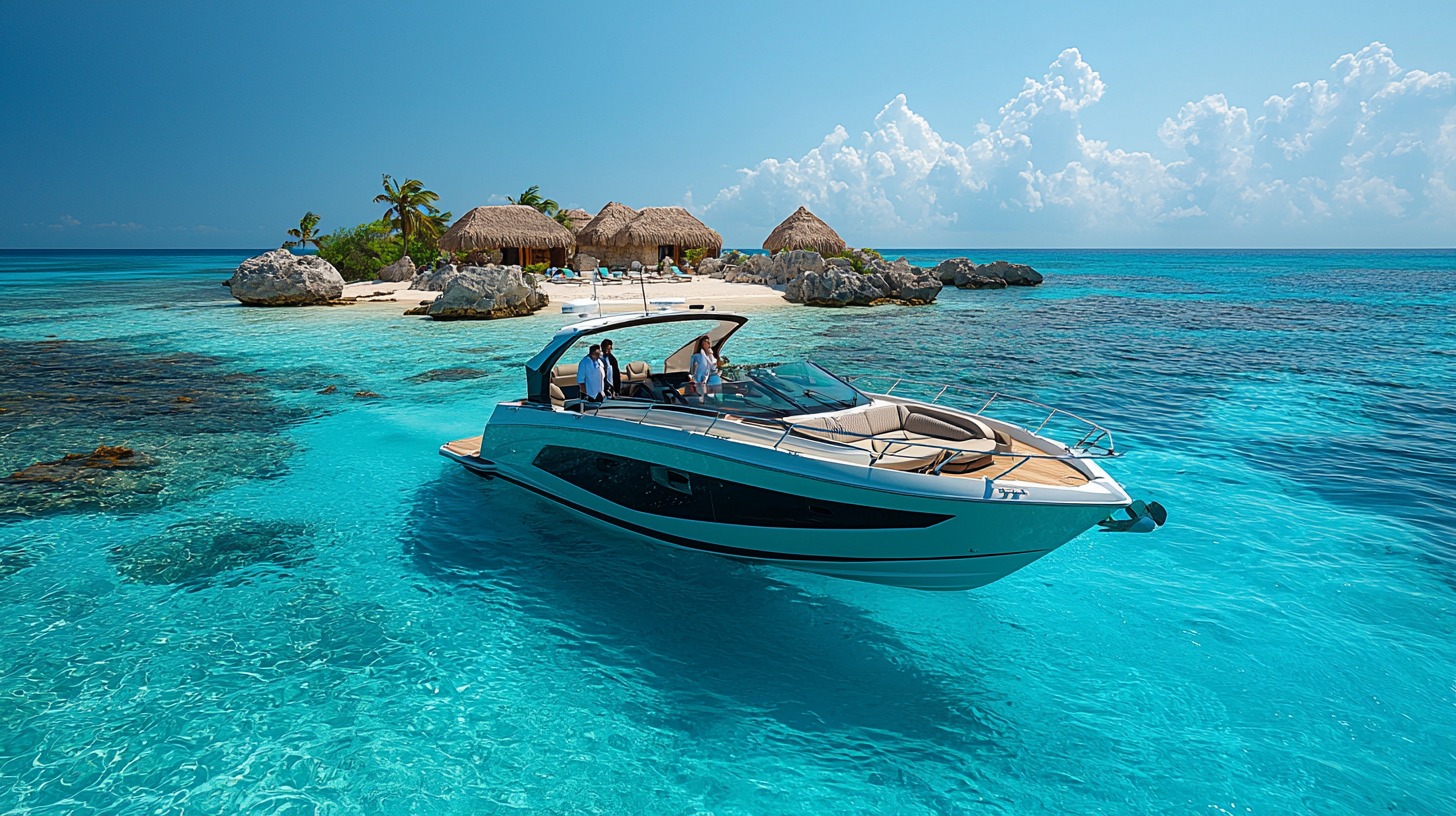 Clients on a boat